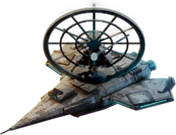 The Interdictor fitted with a large ring-shaped sensor array.